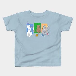 Three different Cats all together Kids T-Shirt